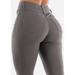 Womens Juniors Grey High Rise Stretchy Skinny Pants - Casual Butt Lifting Levanta Cola High Waist Pants 10247R