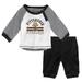 Newborn & Infant White/Black Pittsburgh Steelers Long Sleeve Pants Set