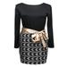 LA HIEBLA Women Long Sleeve Bandage Bodycon Evening Party Club Short Mini Dress