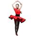 Faship Womens Dance Dress Black Red Ballroom Latin Tango Rumba Cha Cha Samba Red Medium - Red,M