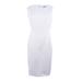 Kasper Women's Sleeveless Jacquard Sheath Dress (6, Lily White)