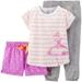 Carter's Baby Girls' 3 Piece Graphic PJ Set (Baby) - Ballerina - 12 Months