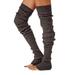 WallarenearÂ Women Knitted Solid Color Footless Thigh High Stocking