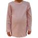 COUVER Solid Color Long Sleeve 100% Cotton Kids/Children's Crew Neck Shirt, Light Pink (Baby Pink) 12M