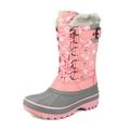 Dream Pairs Ankle Snow Boots Boys Girls Winter Warm Lace Up Waterproof Shoes Kriver-1 Pink Size 1