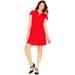 Kensie Women's Go Red Textured Dot Dress Size M