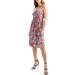 24/7 Comfort Apparel Women's Orange Paisley Strapless Mini Dress