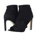 BADGLEY MISCHKA Women's Shoes ROCKFORD Fabric Peep Toe Ankle Fashion Boots