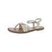 Toms Womens Lexie Canvas Metallic Thong Sandals