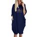 Women's Christmas Casual Plus Size Jumper Loose Sweatshirts Long Sleeve Dress