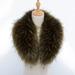 Deepablaze Women's Solid Color Imitation Fox Fur Fake Collar Plush Collar Down Jacket Cap Fake Collar Scarf