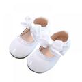 Pretty Comy Children Girl PU Shoes Princess Dance Bow Kids Dress Party Shoe Flats Casual Single First Walkers