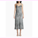 $109.50 Calvin Klein Printed Sleeveless Long Slip Dress, Gray Tie Dye, Size 14