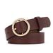 Gueuusu New Women Belt Classic Fashion Solid Soft Leather Waistband Wide Belt Strap Belts