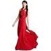 Vera Wang Women's Jersey Gown, Scarlet, 6