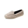 LUXUR Women Fur Lined Loafers Comfort Flat Shoes Moccasins Winter Casual Shoes Slip On