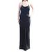 FAME AND PARTNERS $219 Womens New 1063 Black Spaghetti Strap Sheath Dress 4 B+B