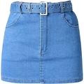 Women's Denim Bustier Crop Top,Sexy Denim Corset Top Bar+Blue Short Skirts Club Party Summer Clothes Sets