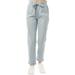 Almost Famous Women's Juniors' Paper Bag Chambray Denim Pants