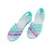 LUXUR Women's Flat Sandals Jelly Flats for Women Sandals Crystal Shoes Ballet Flats