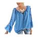 Boho Casual Oversized Long Sleeve Pullover Tunic Blouse Tops For Women Classic Vintage Pleated Swing Henley Shirts Blouse T Shirt Paisley Flared Tunic Blouse Tee