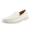 Bruno Marc Men's Comfort Breathable Flats Shoes Casual Loafers Boat Driving Penny Slip-On Shoes BUSH-05 WHITE Size 7.5