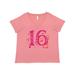 Inktastic 16th Birthday Gift for 16 Year Old Teen Girl Adult Women's Plus Size V-Neck Female Mauve 3X