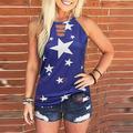 Mnycxen Women'S Sexy Fashion Round Neck Star Print Fashion Undershirt T-Shirt Top