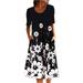 NHT&WT Plus Size Beach Floral Maxi Dress for Women Casual Long Dress Loungewear Sundress
