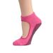 Womens Mary Jane Yoga Sock with Grips, Pink- Small & Medium