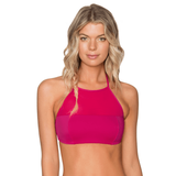 Swim Systems Women's Wild Rose Elevate Halter Bikini Top DD Cup / Pink