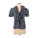 Pre-Owned Lauren by Ralph Lauren Women's Size 6 Short Sleeve Button-Down Shirt