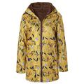 Women Jacket Teddy Coat Winter Women Windbreaker Floral Print Warm Outwear Hooded Pockets Vintage Coats Plus Size