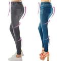 Leggings Jeans for Woms en Denim Pants with Pocket Slim Jeggings Fitness PluSize Leggings S-XXL Black/Blue