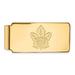 925 Sterling Silver Yellow Gold-Plated Official NHL Toronto Maple Leafs Slim Business Credit Card Holder Money Clip - 53mm x 24mm