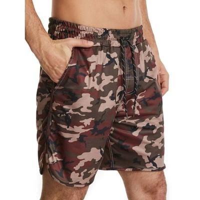Mens Swim Trunks XL Camo Board Shorts Swimsuit Camouflage Cargo Pocket Lined New 