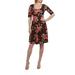 Women's Gemma Brown Floral Fit and Flare Mini Dress