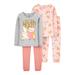 Child of Mine by Carter's Baby & Toddler Girls Long Sleeve Snug Fit Cotton Pajamas, 4-Piece Set (9M-5T)
