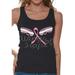 Awkward Styles Wings Of Hope Tank Top for Women Ribbon Angel Wings Sleeveless Shirt Women's Breast Cancer Tank Breast Cancer Awareness Tank Top Gifts for Breast Cancer Survivor Pink Ribbon Tank