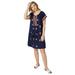 ellos Women's Plus Size Playa Shift Dress