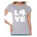 Awkward Styles Love Shamrock Tshirt St. Patrick's Day Shirt Women Lucky T Shirt Irish Gifts for Her St. Paddy's Day Shirts for Women Irish Clover Tshirt Shamrock Green T Shirt Love Irish Women's Shirt