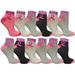 Pink Ribbon Breast Cancer Awareness Ankle/Crew Socks for Women (Assorted Ankle X, 9-11)