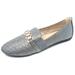 Women Ballet Flats, Quilted /w Tripple Stylish Chain Link, Classic Ballerina Slip-On Slipper Shoes