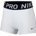 Nike Women's Pro 3" Training Short (White/Black/Black, Small)