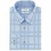 Calvin Klein Men's Steel Non-Iron Stretch Check Med Blue Size 17.5x32-33