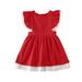 Christmas Sister Matching Outfit Kid Baby Girl Little Sister Romper Headband Big Sister Dress Xmas Party Clothes