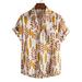 Avamo Mens Pocket Hawaiian Shirts Casual Short Sleeve Henley T-Shirts Slim Fit Summer Beach Yoga Hippie Tops