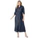 Jessica London Women's Plus Size Denim Maxi Dress Soft Denim