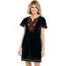 Cowgirl Up Womens Black Polyester Embroidered Velvet Dress S/S XL