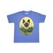 Inktastic Bee Happy with Cute Cat in Flowers Teen Short Sleeve T-Shirt Unisex Columbia Blue L